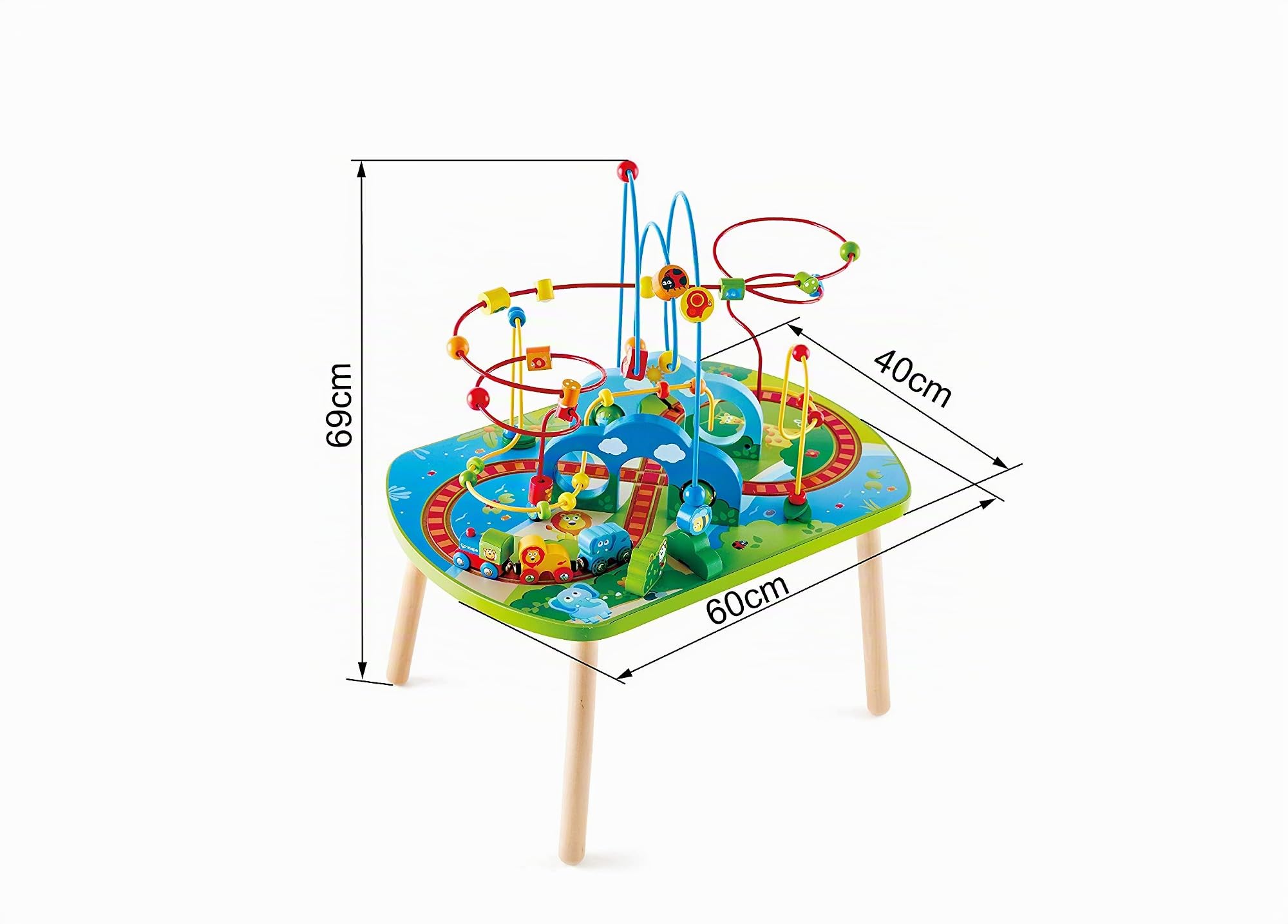 Hape Dschungelabenteuer-Spieltisch Perlenlabyrinth für Kinder mit Zubehör, Afrika-Design, kindgerechter Tisch für individuelles Spiel und Gruppenspiel