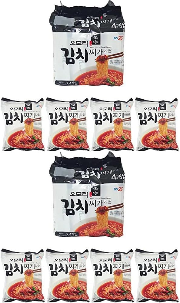 [Hachido/Paldo] GS25 Sinkle Kimchi Jigae Ramen 4 Bags / Korean Food / Korean Ramen (Direct Shipping from overseas) (160g * 4 Bags)