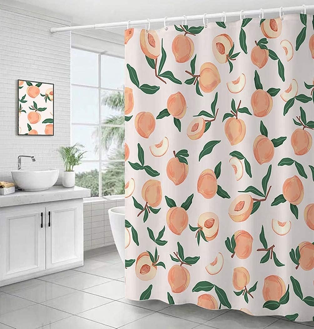 Amazon.com: Decorative Peach Cheetah Shower Curtain 72 x 72 Inch ...