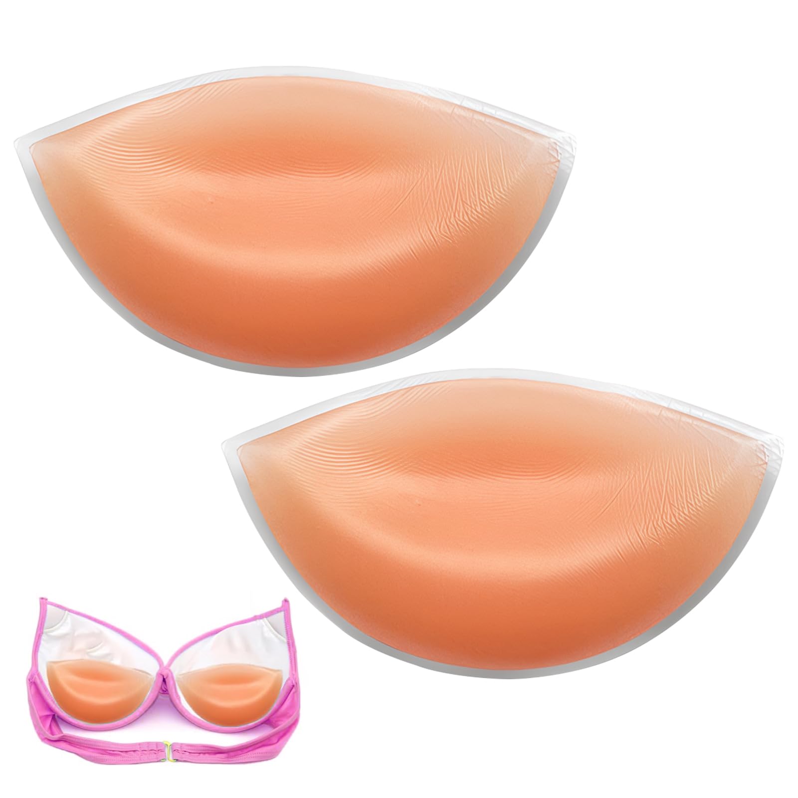 HEUIOP 1PCS Bra Inserts Chicken Fillet Bra Inserts Reusable Sticky Discreet Pads Bra Inserts Push Up Silicone Breasts Insert Fits Most Cup Sizes and Everyday Bikini Tops