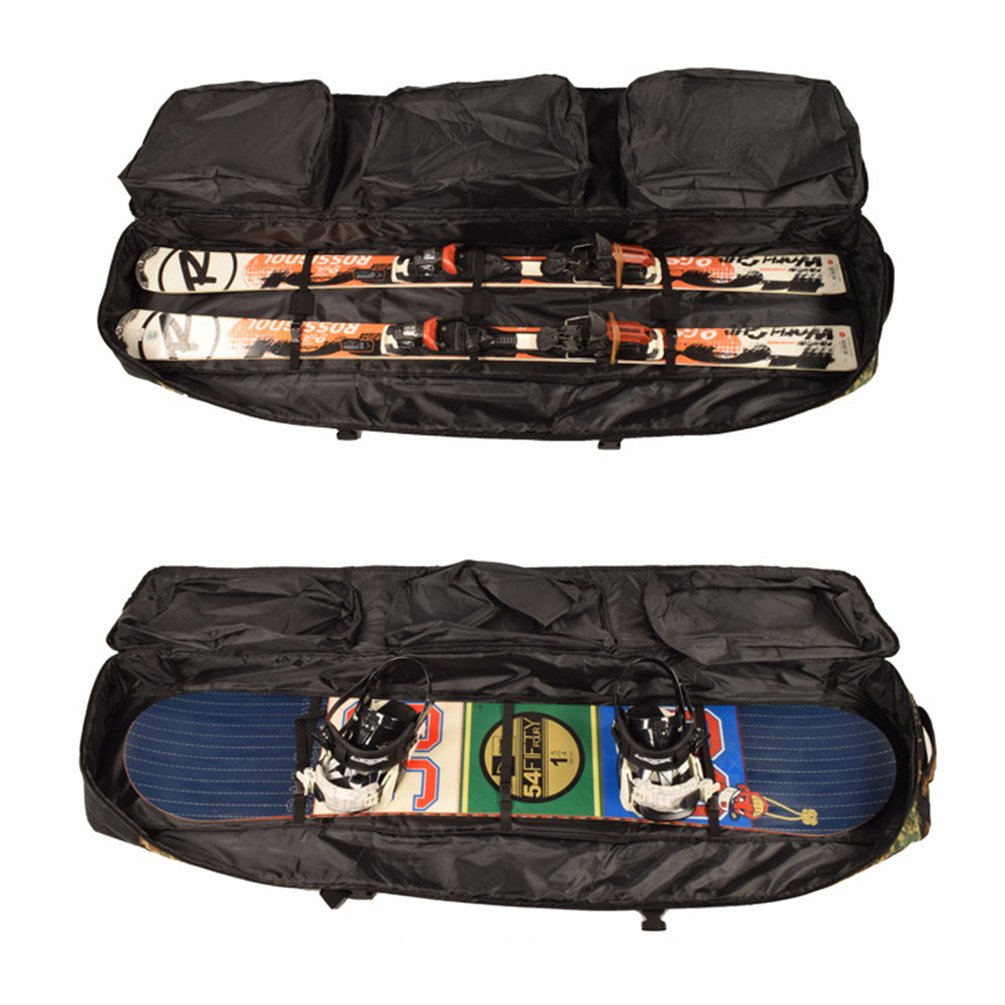 Sport Tent-Professionelle Snowboardtasche Skitasche Set mit Schuhfach/Helmfach Snowboardbag gepolsterter Skisack Board Bag Space Sack 156cm/166cm