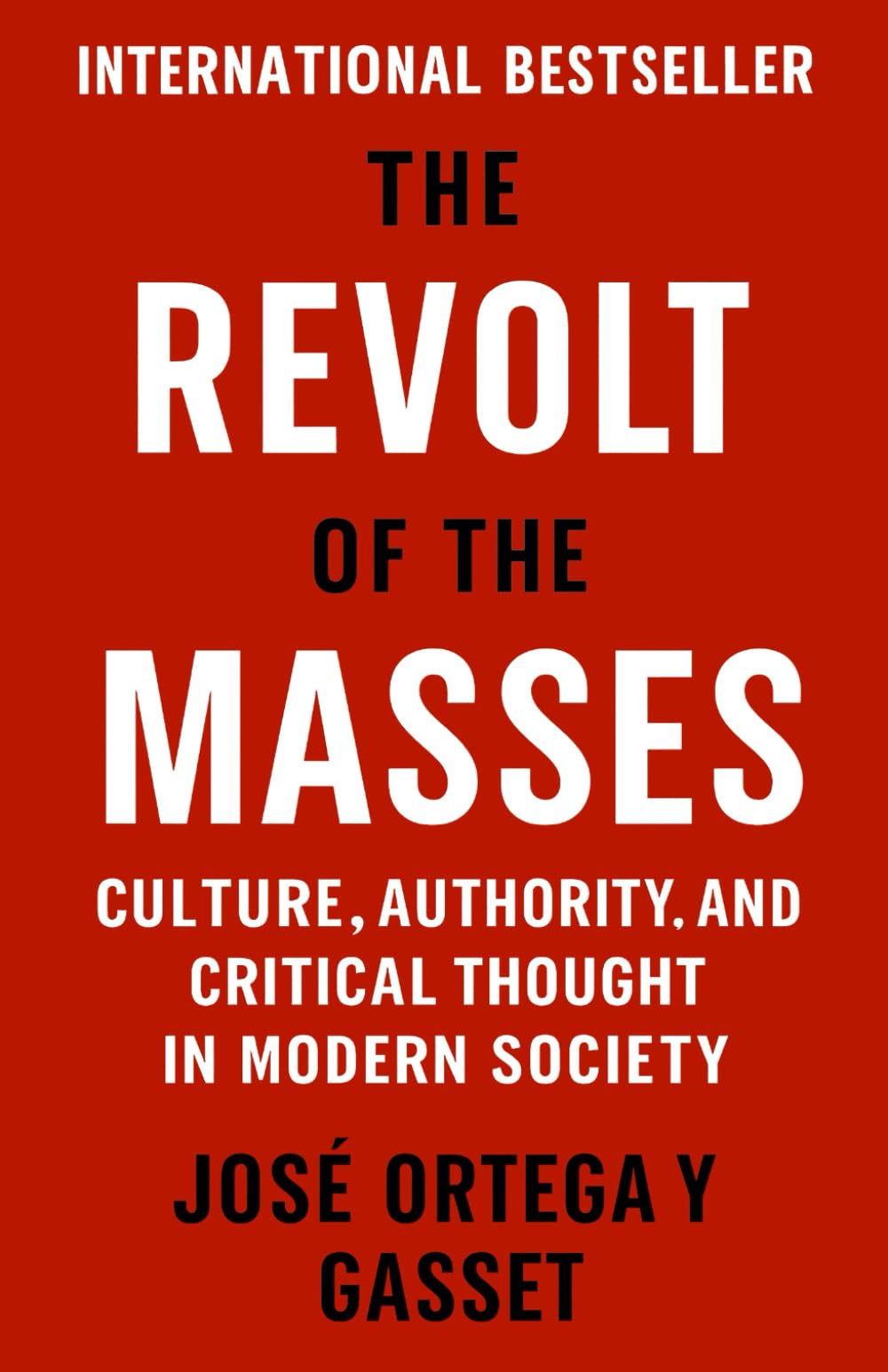 The Revolt of The Masses: Culture, authority and critical thought in modern society (Psychological Forces in History)