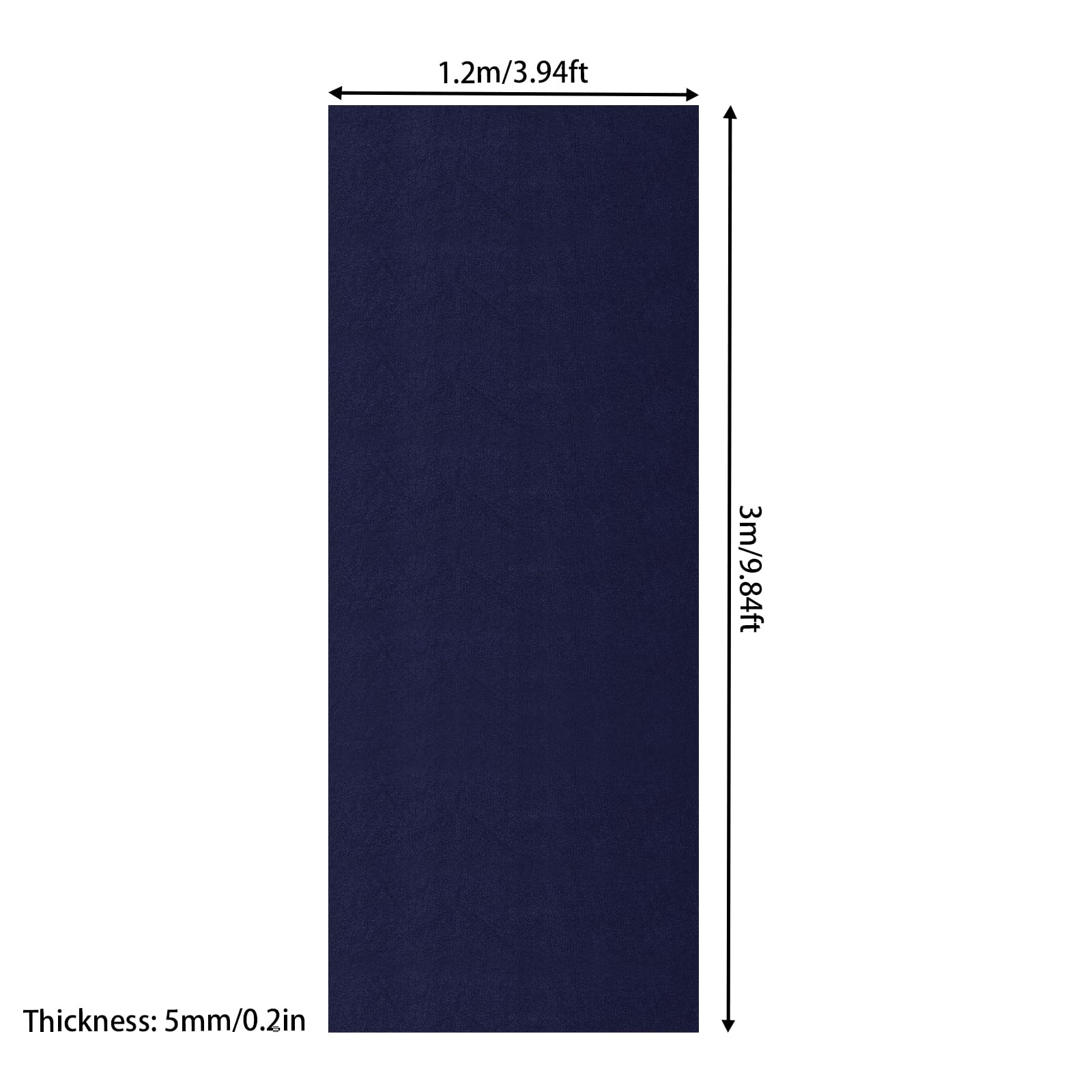 Felpudo 3 x 1,2 m, absorbente de agua, antideslizante, TPE, alfombrilla de