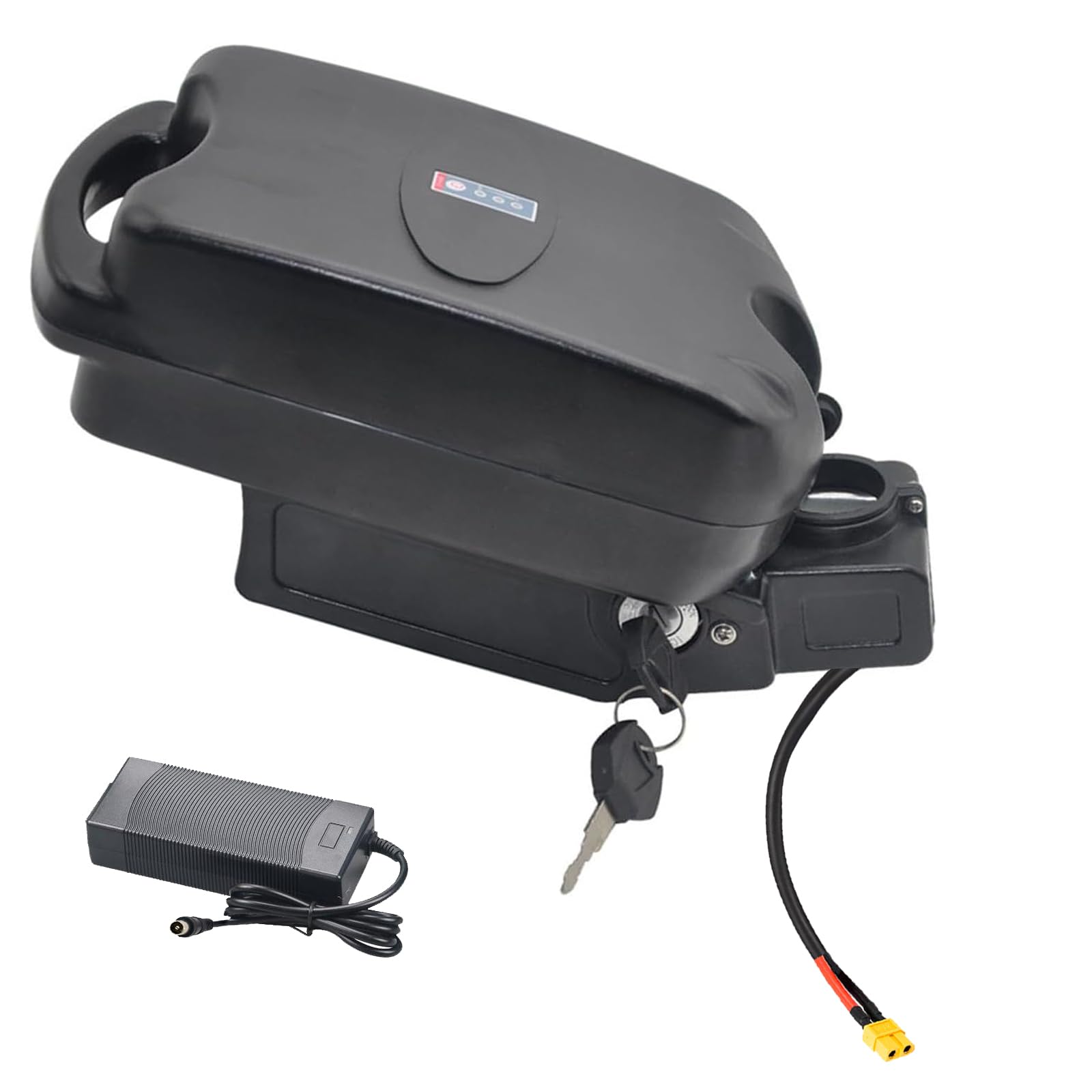 Akumulator litowy 24V Akumulator litowo-jonowy 36V Akumulator w kształcie żaby 48V z ładowarką Akumulator sztycy siodełka 24V/36V/48V do zestawów silnikowych 250W-850W