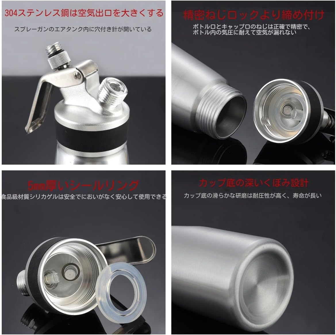Amazon | Tirczil ホイップクリーム 生クリーム スプレー 泡立て器