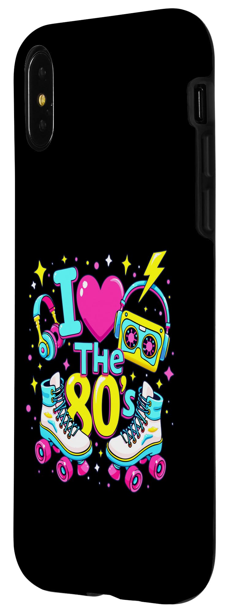 iPhone X/XS Vintage 80s Party Outfit Men Women Eighties I Love The 80s Case - Image 2