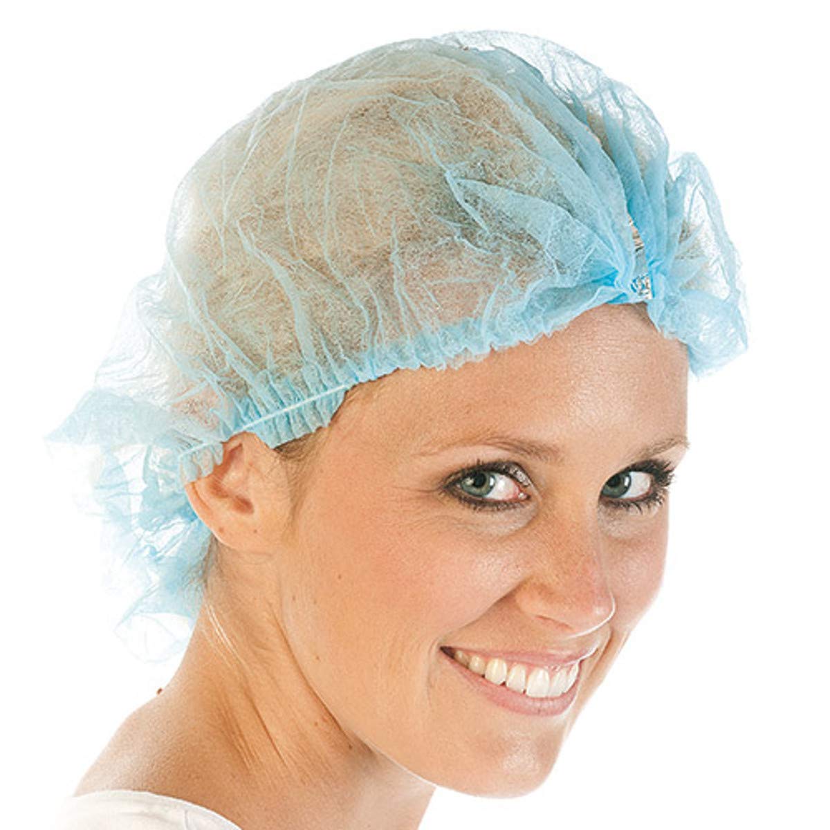 Einweg-Hauben detektierbar - Detektor-Haube- PP-Vlies, Haarnetz, atmungsaktiv, Farbe:blau - 61cm