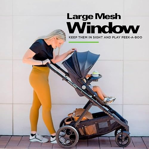 Vista 13 de Nuevo Joovy Qool - Cochecito modular personalizable - Configuraciones triples dobles individuales, Jet Negro azabache