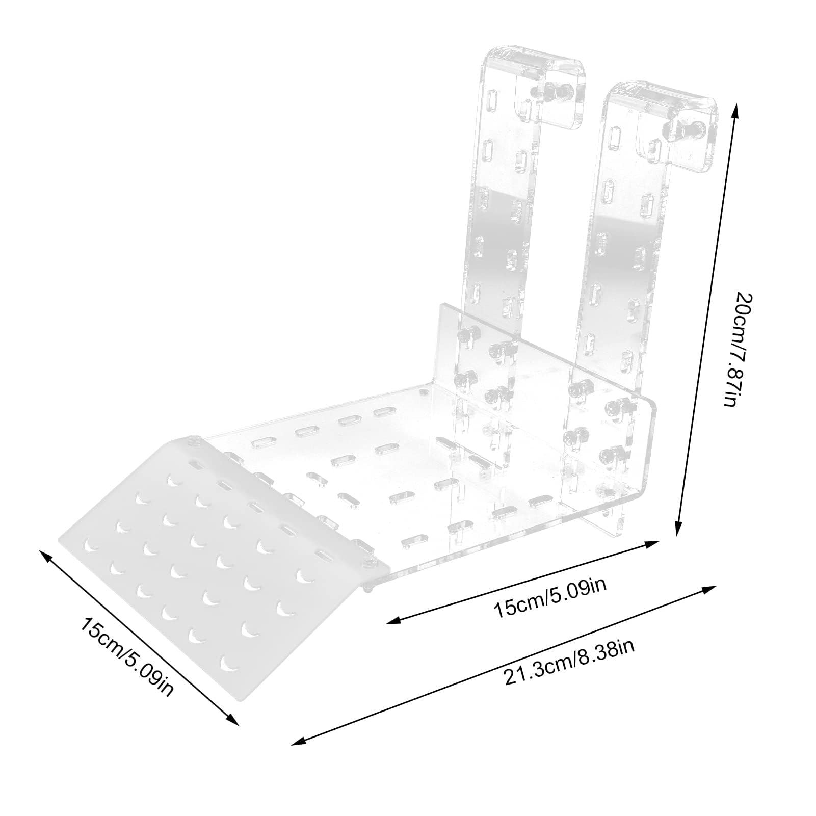 Ejoyous Piattaforma per Tartarughe, Terrazza Trasparente per Basking, Rampa Sospesa con Scaffale per Arrampicata