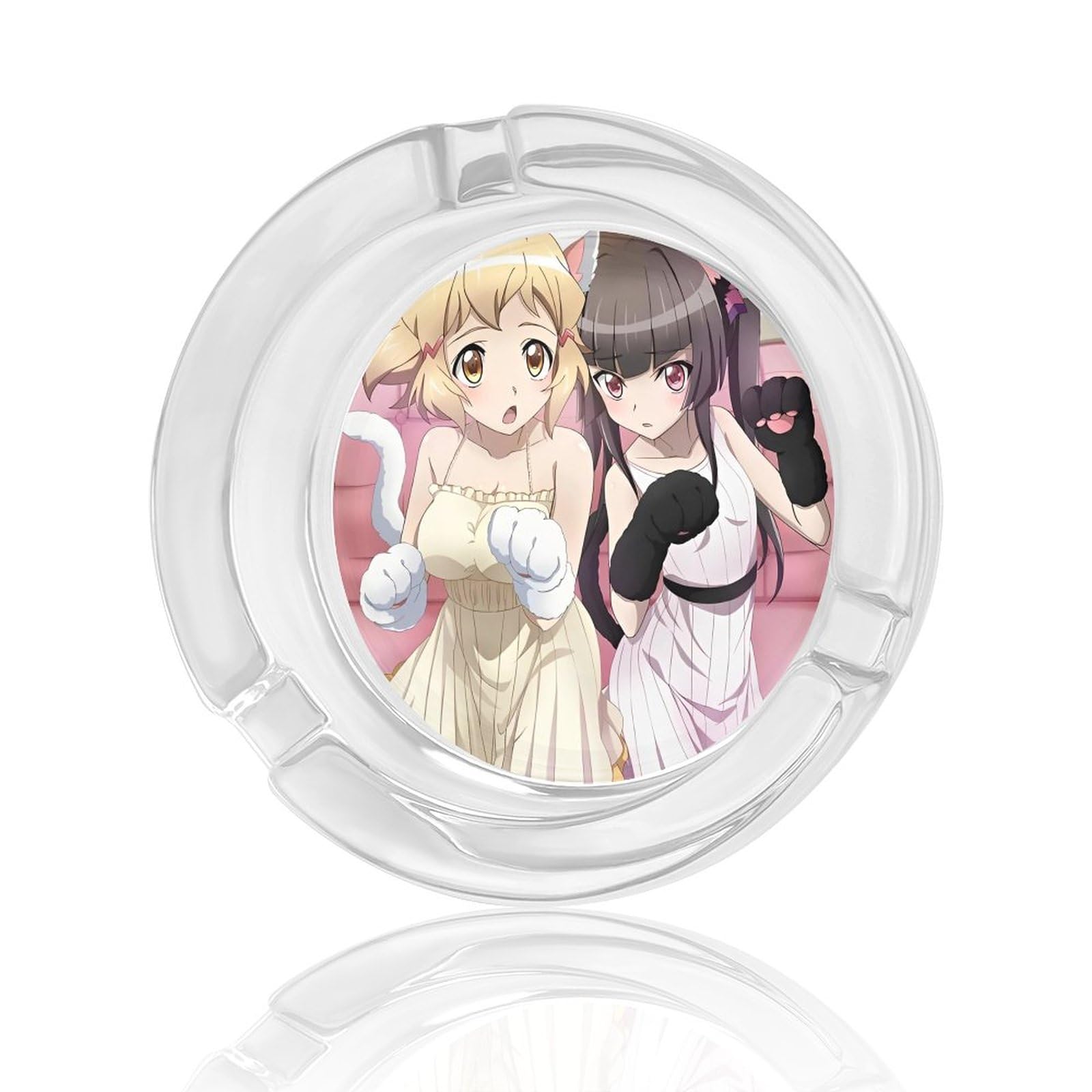 Amazon.co.jp: ガラス灰皿 可愛いアニメ柄 立花 響 暁 切歌 戦姫絶唱