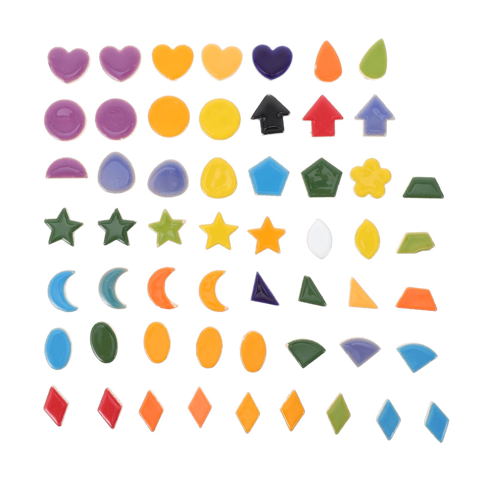 Lurrose 3pezzi Mosaico Ceramico Fai Te Decorazioni Creative Per Pareti Orologi e Vasi Forme Irregolari Colori Tenui Per Progetti Artigianali e Decorazioni Domestiche
