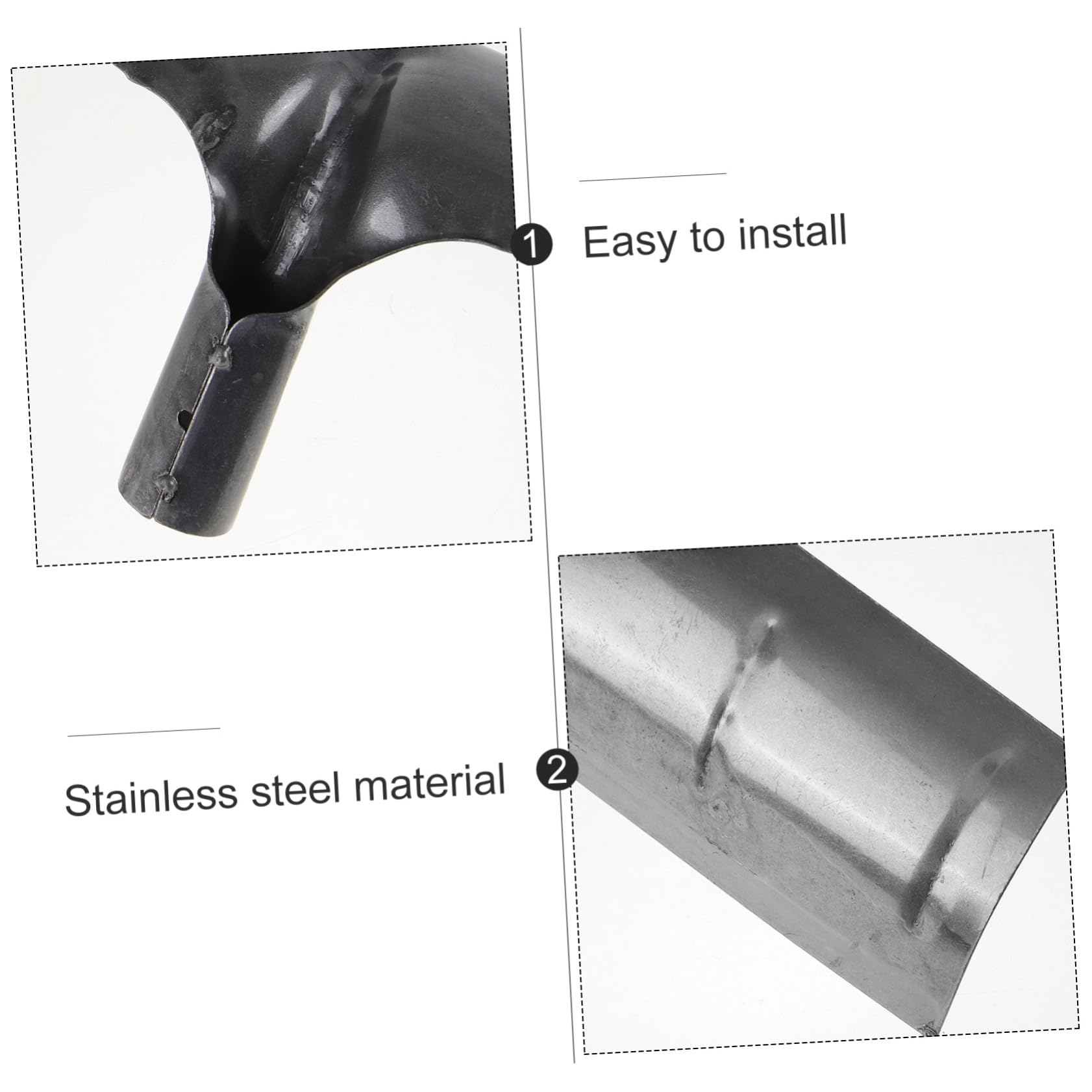 YARNOW rastrello per letame pennello pennellessa Utensile cleaning stallatico attrezzo pala per pulire lo sterco pala per la pulizia delle pareti pala agricola Acciaio inossidabile Black