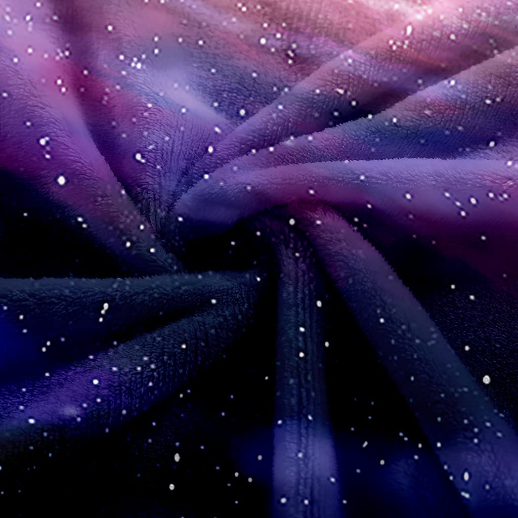 Manta De Franela De Microfibra 150X200Cm Manta De Felpa Suave para Sofá Cama 3D Paisaje De Galaxia Azul Impresión Patrón Manta Polar Invierno Gruesa Y Esponjosa Caliente Transpirable