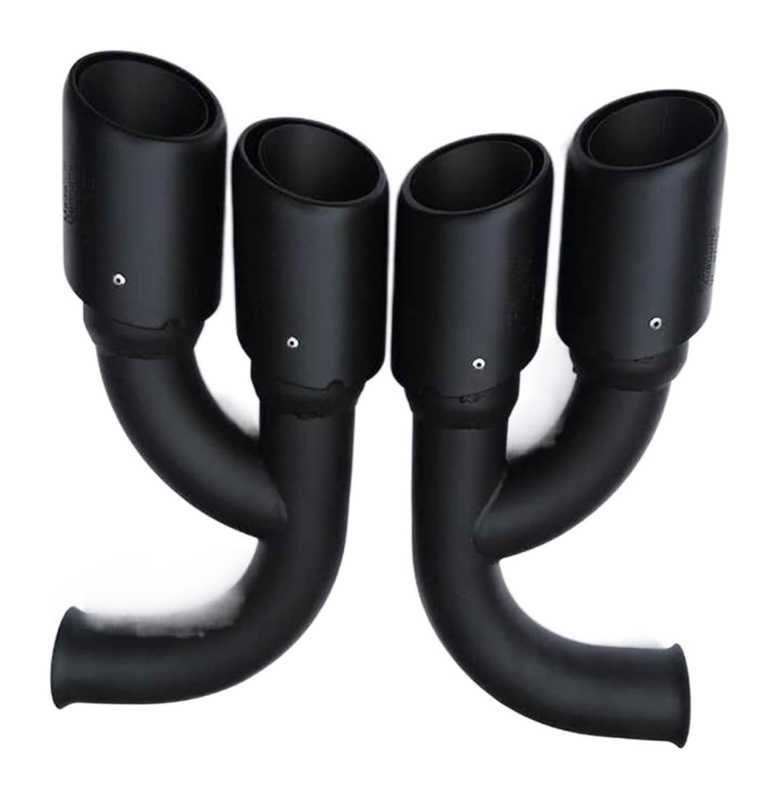 Tubo Escape Silenciador Para Cayenne V6 V8 2011-2014 Tubos Extremo Coche Tubo Escape Trasero Terminales Escape Silenciador Tubo Escape Coche(Long Black)