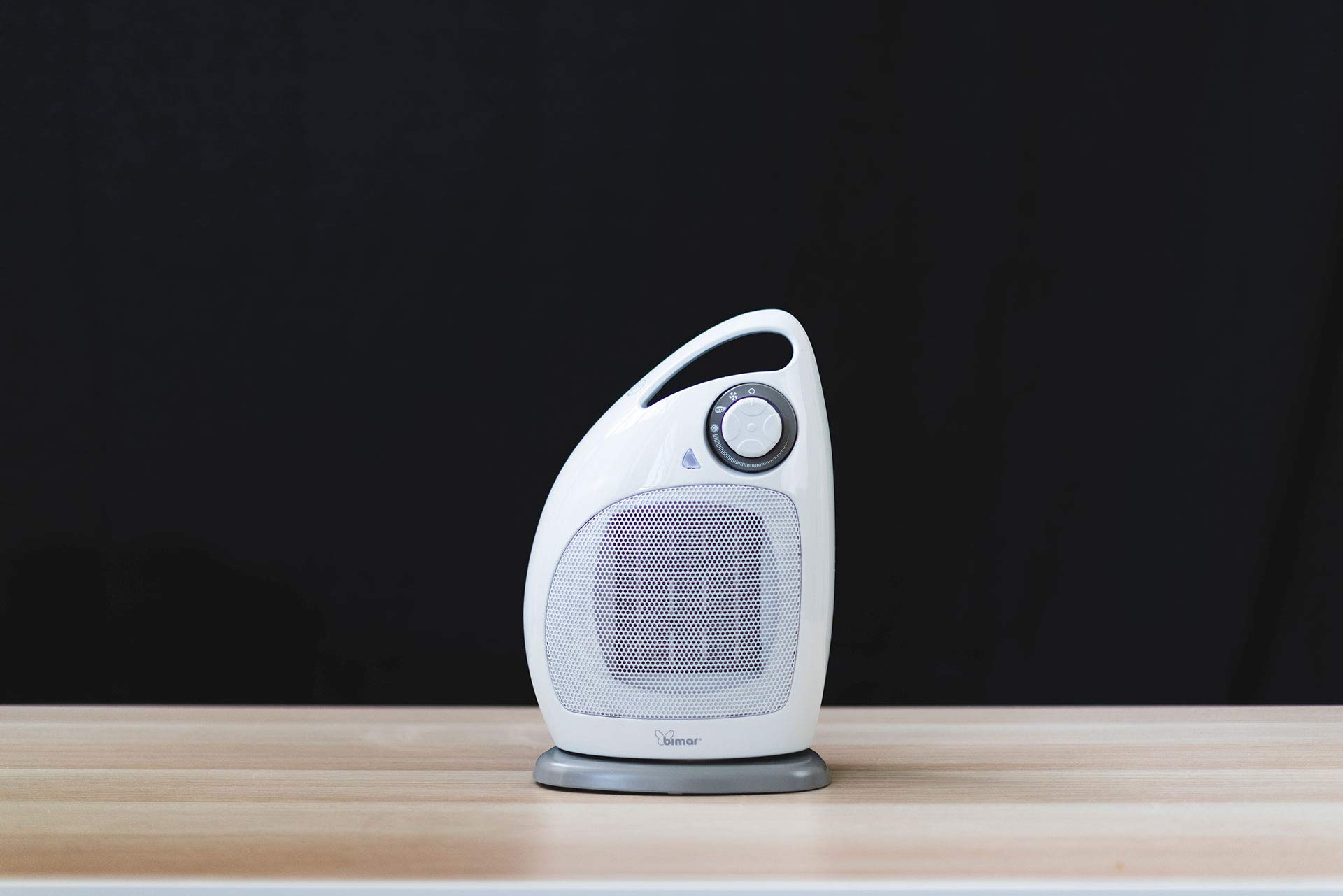 bimar HP102 Stufetta Elettrica, Termoventilatore Elettrico da 1500W a Basso Consumo con Termostato Regolabile e 2 Potenze di Riscaldamento, Corpo in Plastica con Maniglia Integrata, da Tavolo