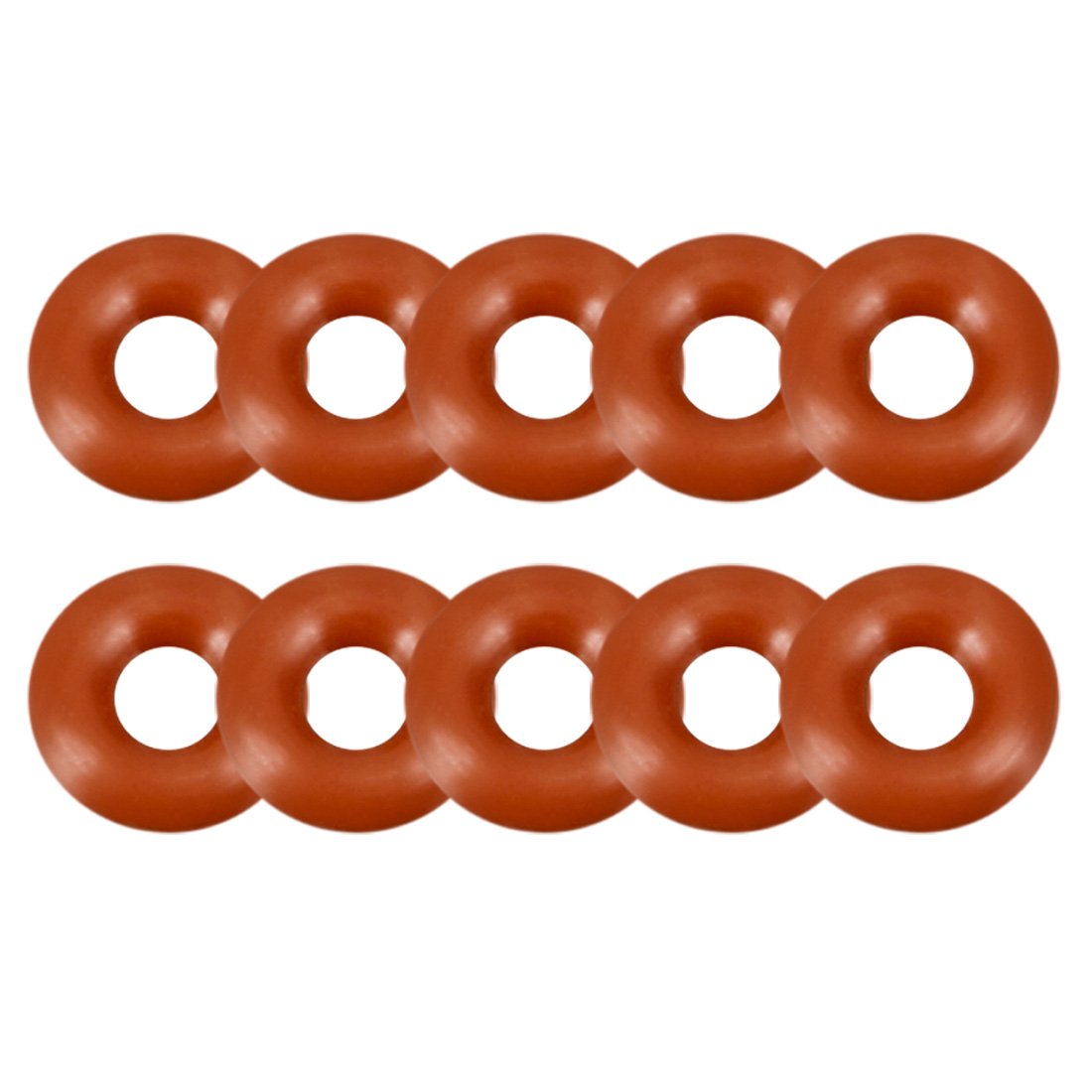 sourcingmap Silicone O-Ring, 6mm OD, 2mm ID, 2mm Width, VMQ Seal Rings Gasket, Red, Pack of 10, 2mmx6mmx2mm