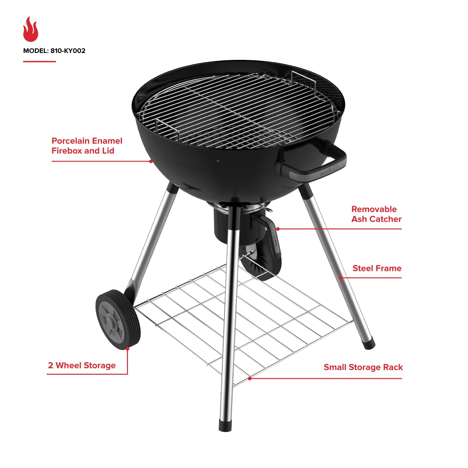 Amazon.co.jp: Nexgrill プレミアムチャコールグリル 22インチ 高耐久 