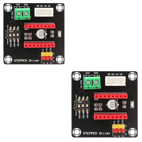 Jeanoko DRV8825/A4988 Placa de expansión de controlador de motor paso a paso estable Módulo de control de impresora 3D para impresora 3D (2)