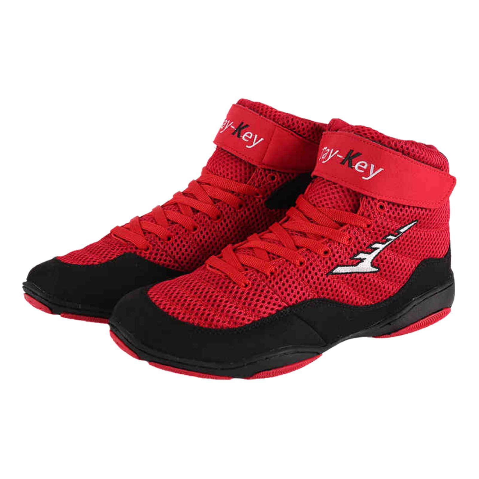 Botas De Lucha,Zapatos De Culturismo,Zapatos De Lucha,Zapatillas De Lucha,Zapatos Deportivos De Lucha Libre,Wrestling Shoes,CóModo,Antideslizante,para Boxeo,Lucha Libre,Combate