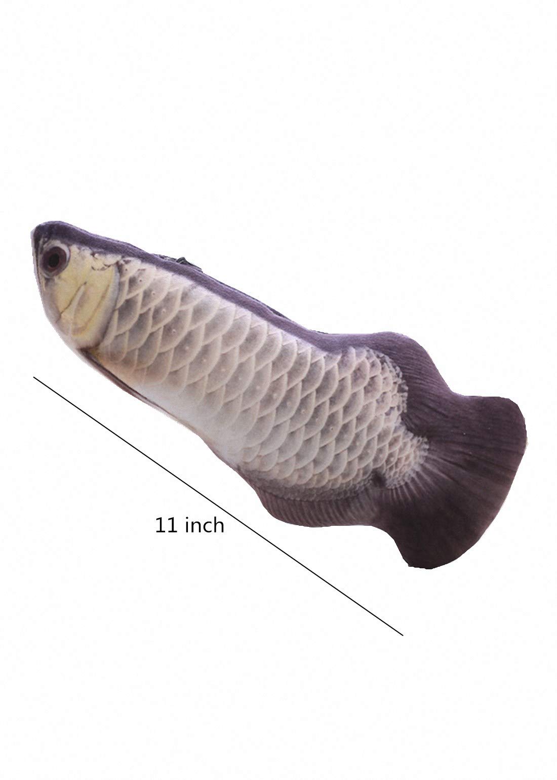 Ulalaza Electric Flopping Moving Fish Cat Toy Realistic Flopping Wiggle Fish Catnip Toys Funny Interactive Pets Chew Bite Kick Supplies for Cat Kitten Kitty