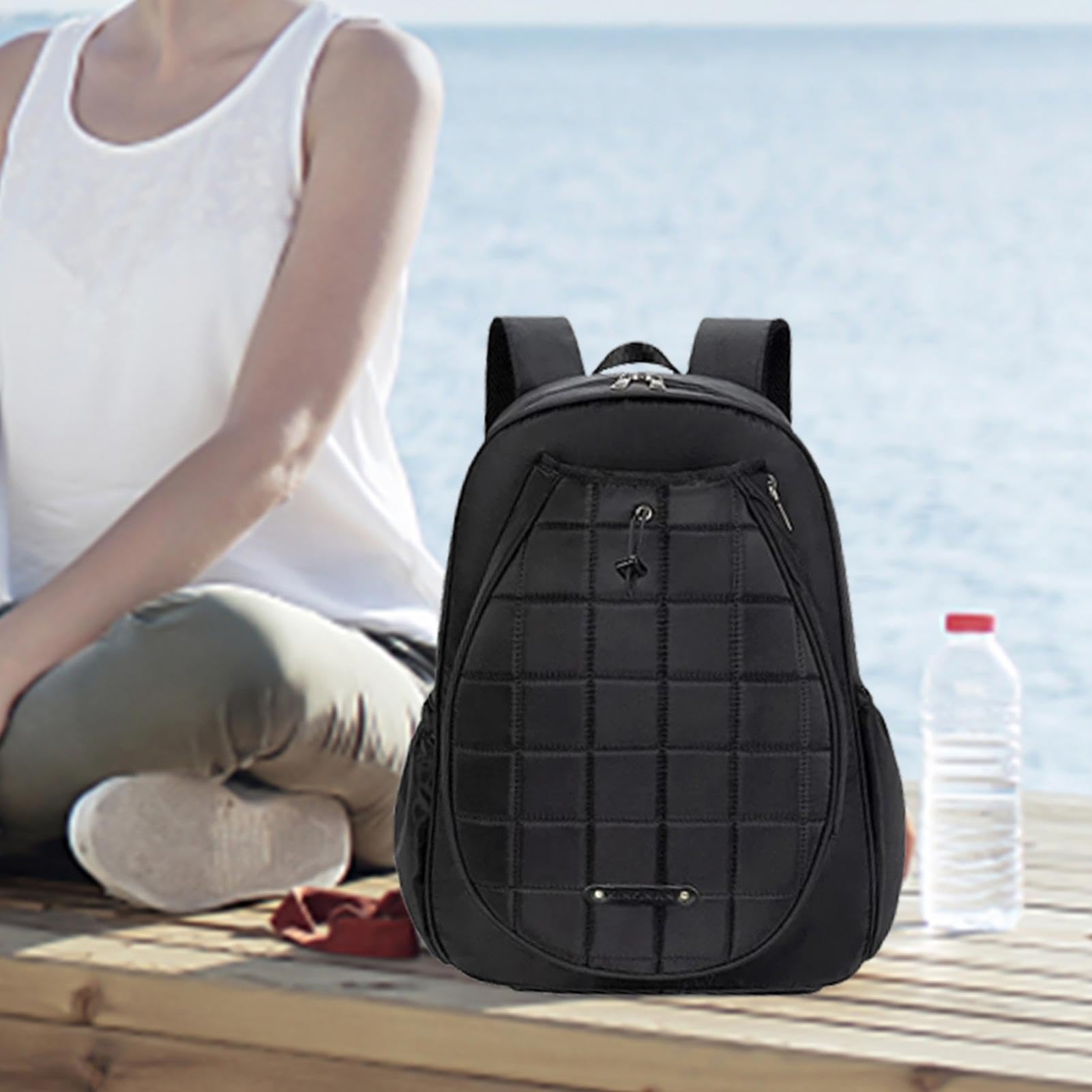 Zaino da tennis per bambini, zaino da tennis da donna, borsa per racchetta sportiva regolabile, borsa per racchette da tennis con grande capacità, borsa da tennis alla moda per bambini, donne e uomini