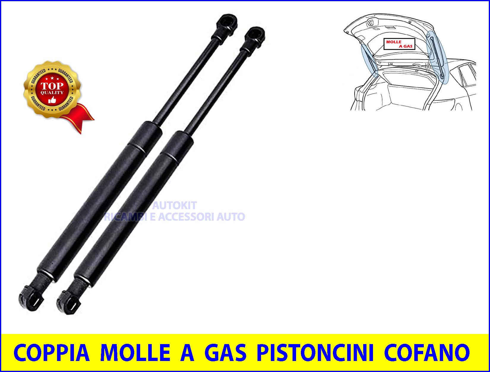 2 Pistoncini Ammortizzatori Cofano Bagagliaio Posteriore Portellone Baule Molle a Gas Specifiche per CLIO III prodotte dal 09/2005 al 10/2012 - MG229/18