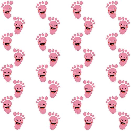 Vista 25 de Beautyflier Calcomanías amarillas de dibujos animados para niños (20 pares), material de PVC impermeable, autoadhesivo, guías de distancia social