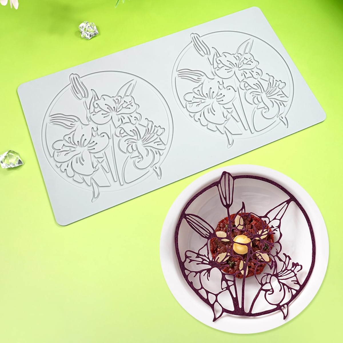 mostsom Moule en silicone creux pour décoration de gâteau de mariage (B1_ nœud circulaire