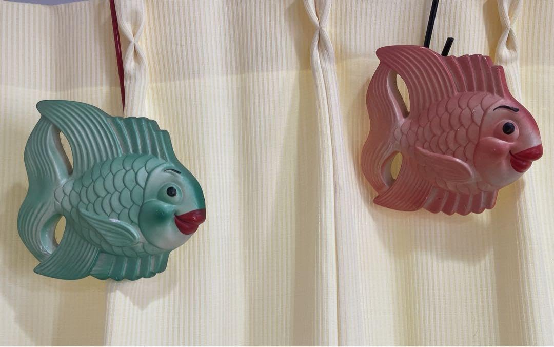 ミラースタジオ社 ミッドセンチュリー アメリカン 石膏壁飾り 夫婦仲金魚2匹 Amazon.co.jp: ミラースタジオ社 ミッドセンチュリー アメリカン