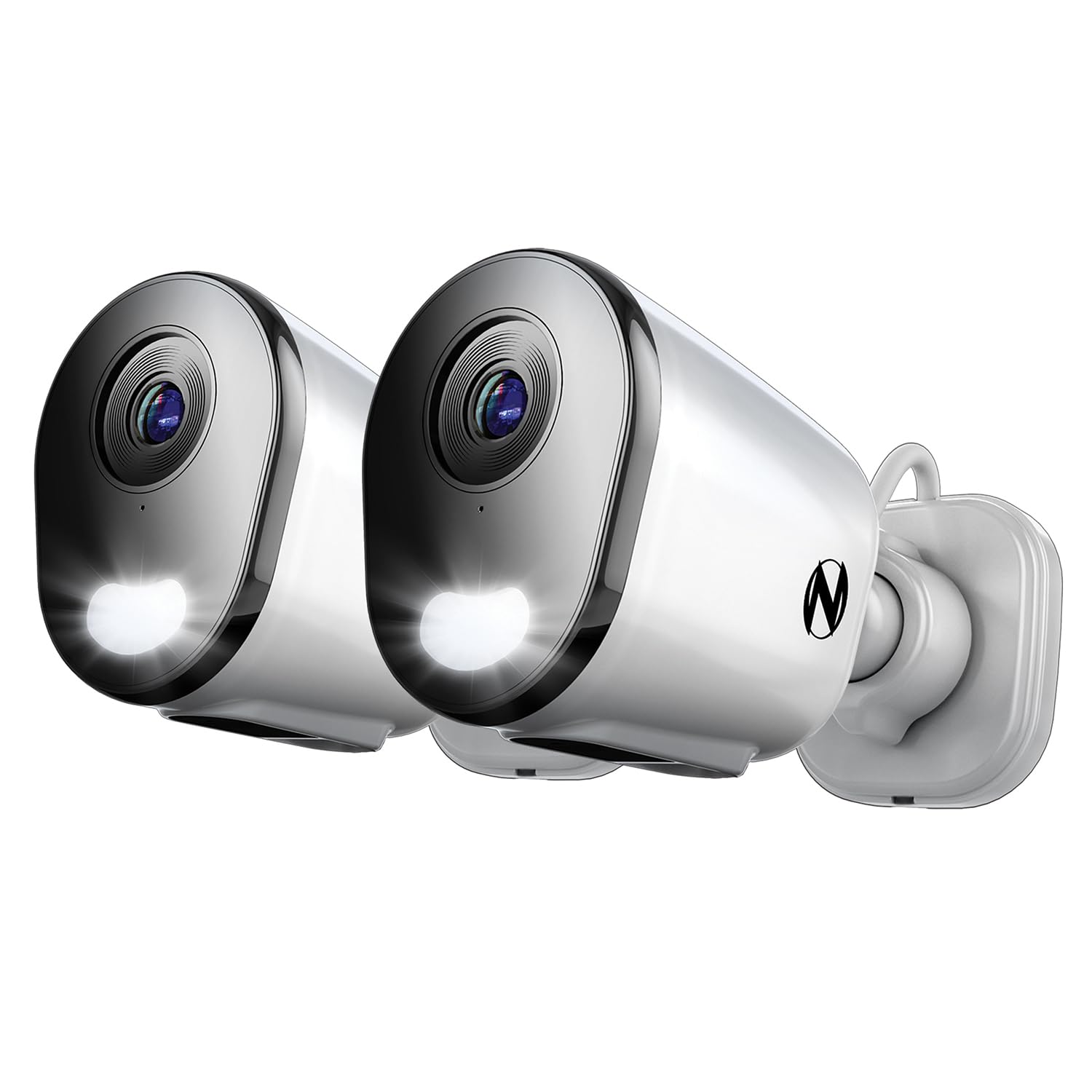 Night OwlPlug-in Wireless 2K HD Indoor/Outdoor Deterrence Camera with 2-Way Audio (2 Camera)