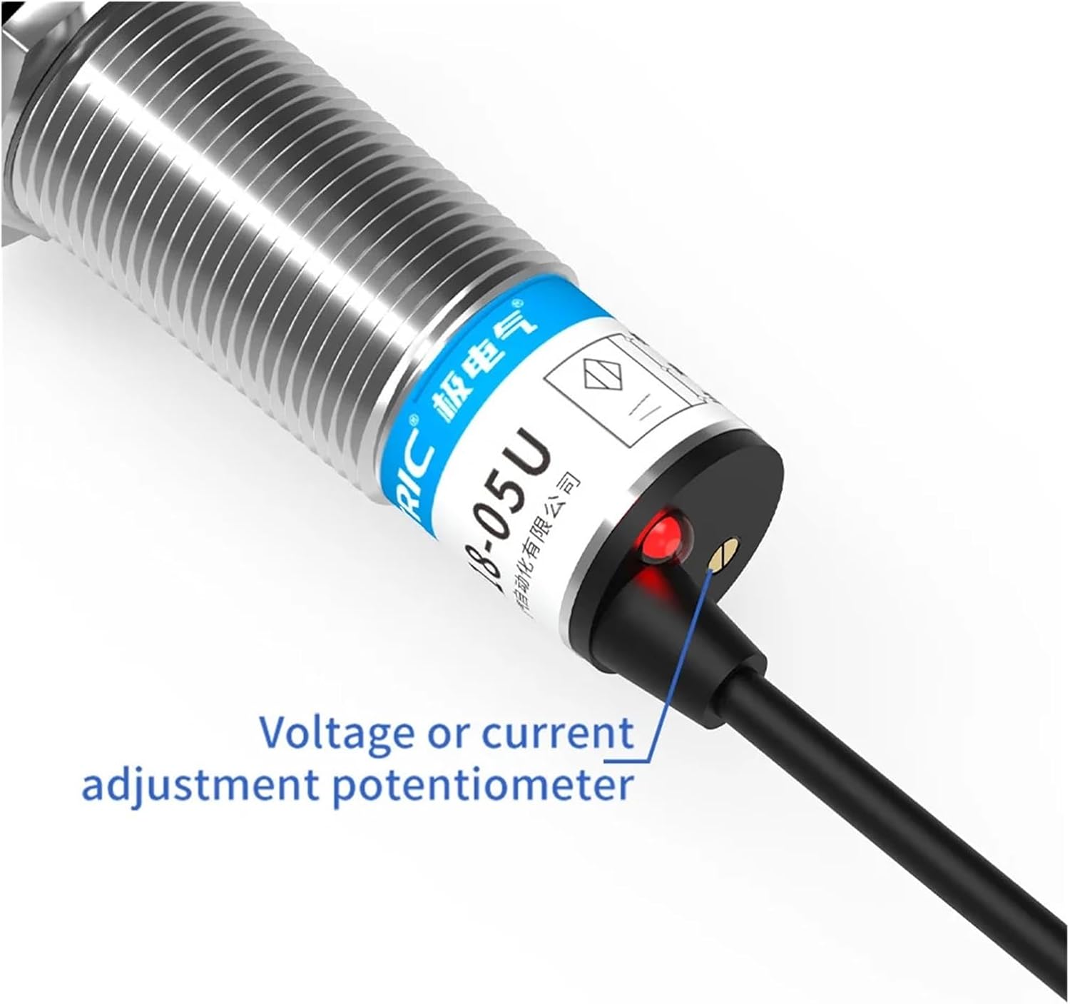 1 Pcs Analog Linear Displacement Proximity Sensor M12 M18 M30 0-10V Voltage or 4-20mA Current Output Sensing Switch(M18 8mm Dual Output)