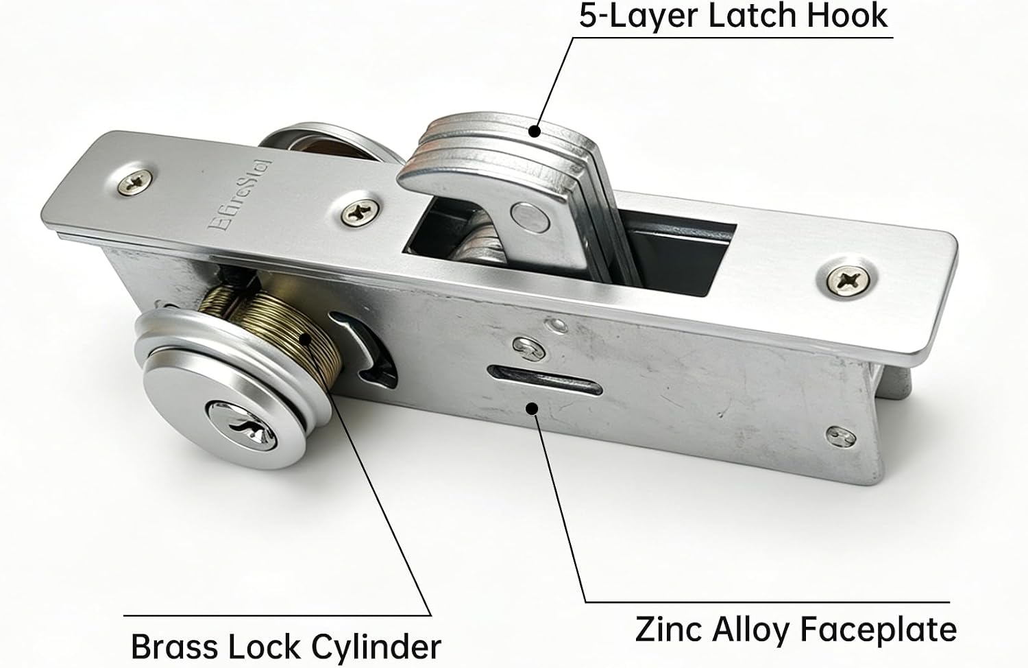 Storefront Mortise Hook Door Lock, 1-1/8" Backset | Commercial Door Locks, Mortise Cylinder, Hook Deadbolt