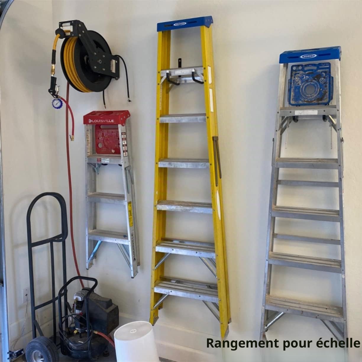 Crochets utilitaires robustes de 30,5 cm pour rangement d'outils, chaises, tuyaux, échelle, articles en vrac, cordes, vélo