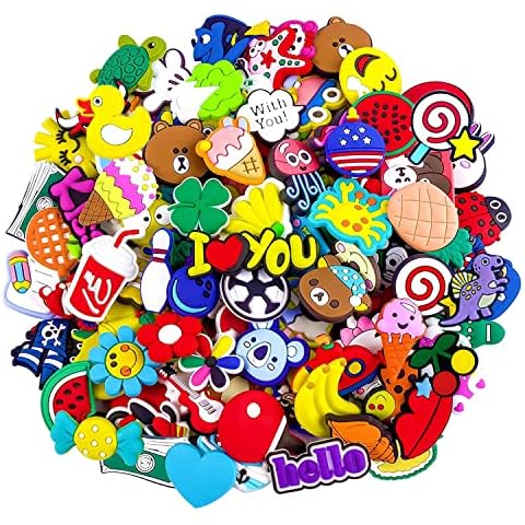 Nityunn Shoe Charms for Clogs,Different Random PVC Cartoon Shoe Decorations Accessories for Sandal and Bracelet Wristband Christmas Party Birthday Gifts (Random 30pcs) Cover