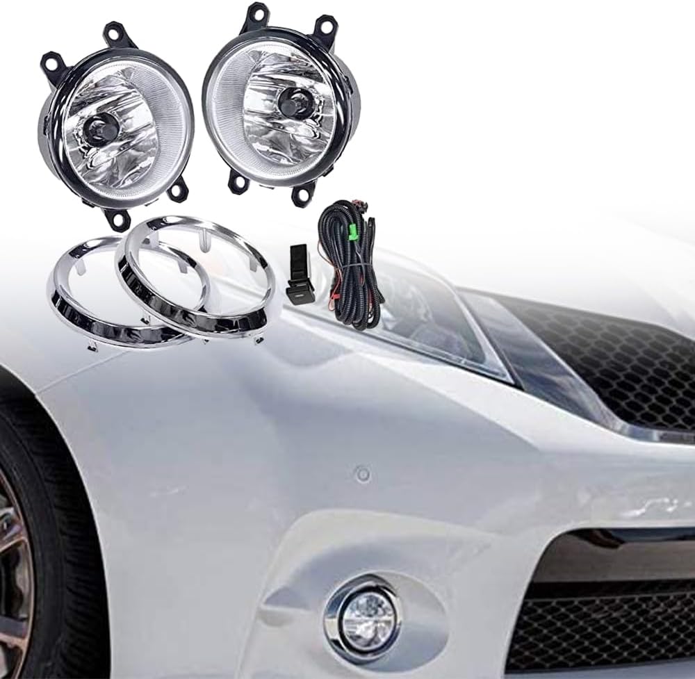 Fog Light (With Halogen Bulbs), Replace 52713-08020, 52712-08020, 81210-08020, Compatible with Toyota Sienna SE 2011–2017, 2 pcs