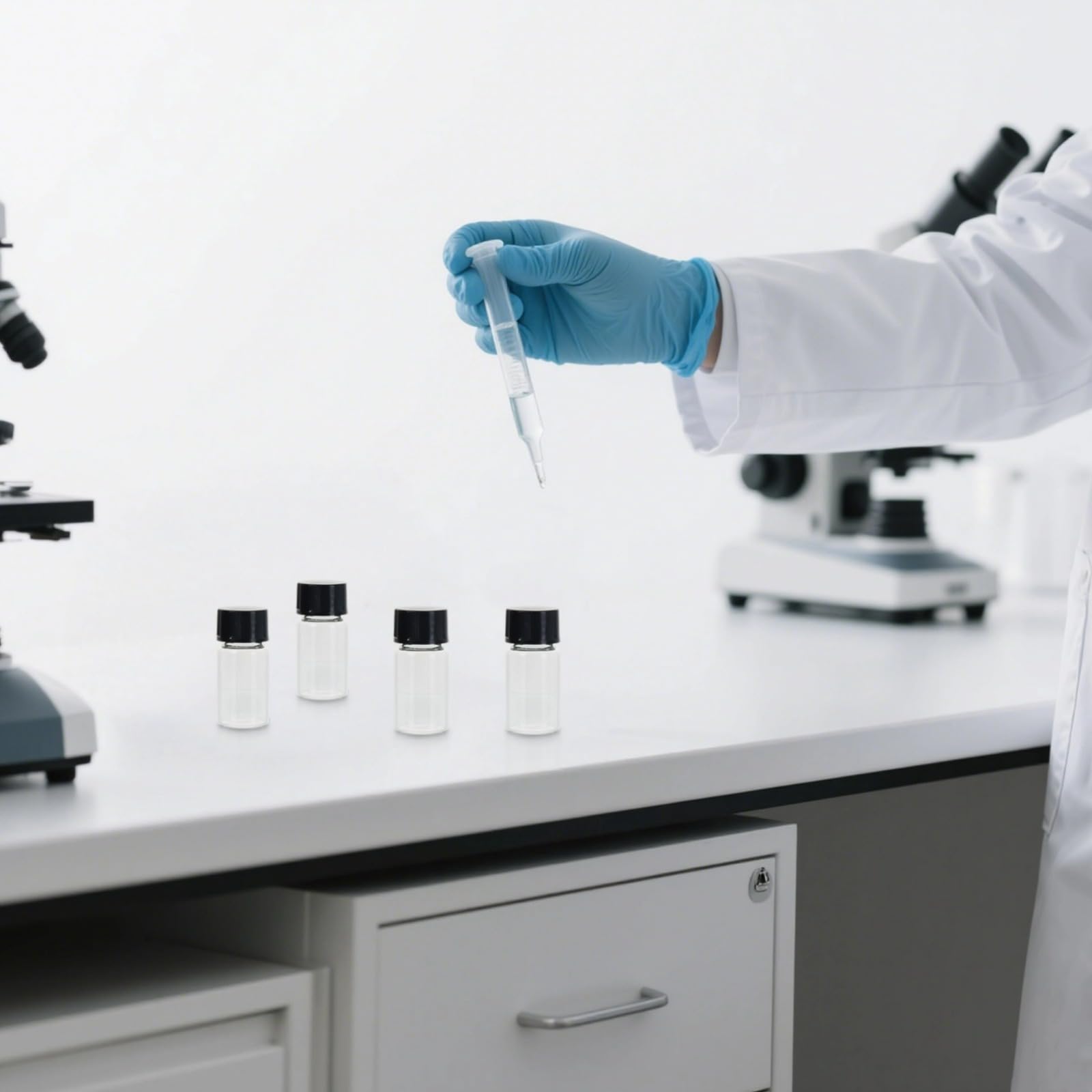 100 Stk. Probengefäße mit Deckel, 3 ml Glasvials mit Schraubkappen und PE-Einlagen, Probenfläschchen für Reagenzien, ätherische Öle, Duftaufbewahrung, wiederverwendbar, auslaufsicher