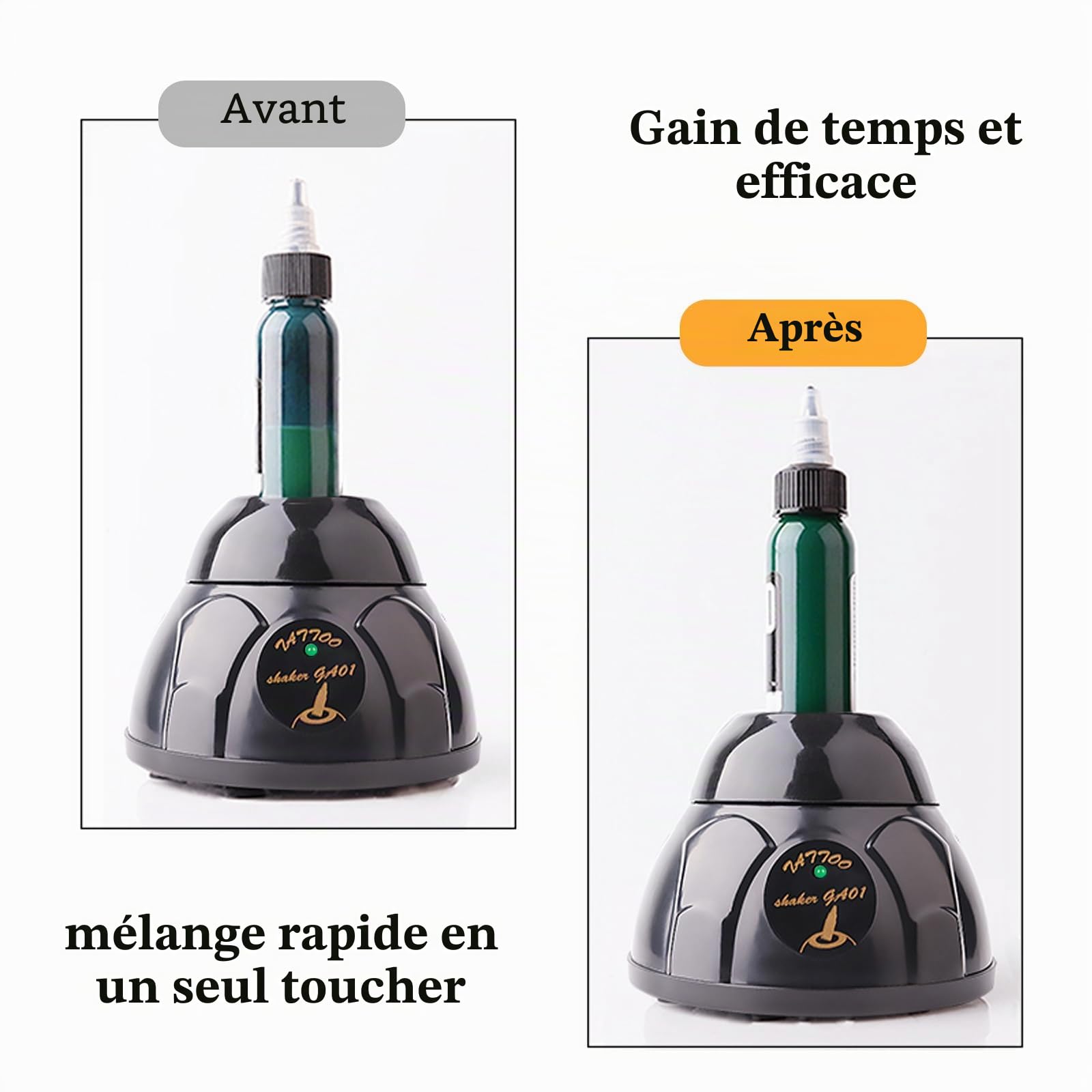 Vortex Mixeur avec 4000 tr/min, Mini Shaker Fonction Tactile, pour Mélanger en Laboratoire, Secouer la Peinture, le Vernis à Ongles, Multi-usage