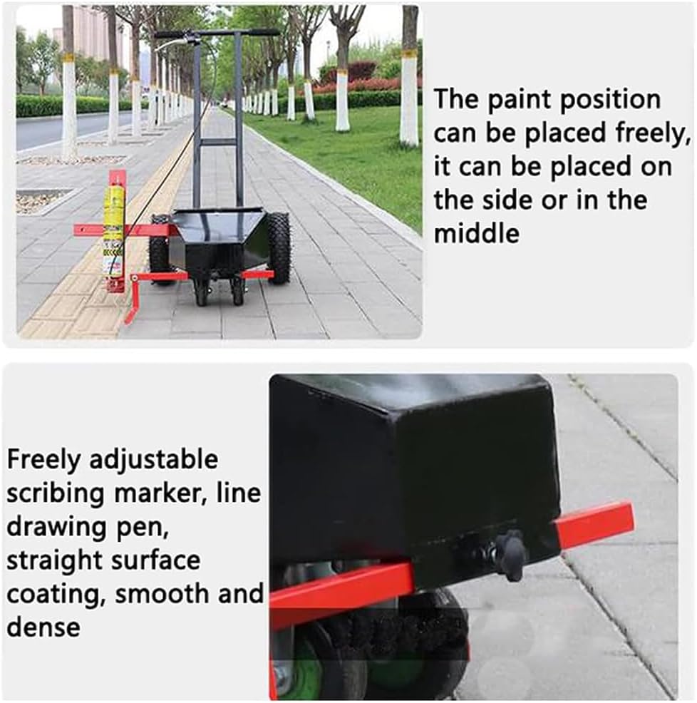 Rolling Striping Line Marking Machine, Heavy Duty Striping Line Marking Machine with 4 Wheels, Field Line Striping Machine, Floor Paint Tape Applicator, Industrial Wheel Line Painting Device