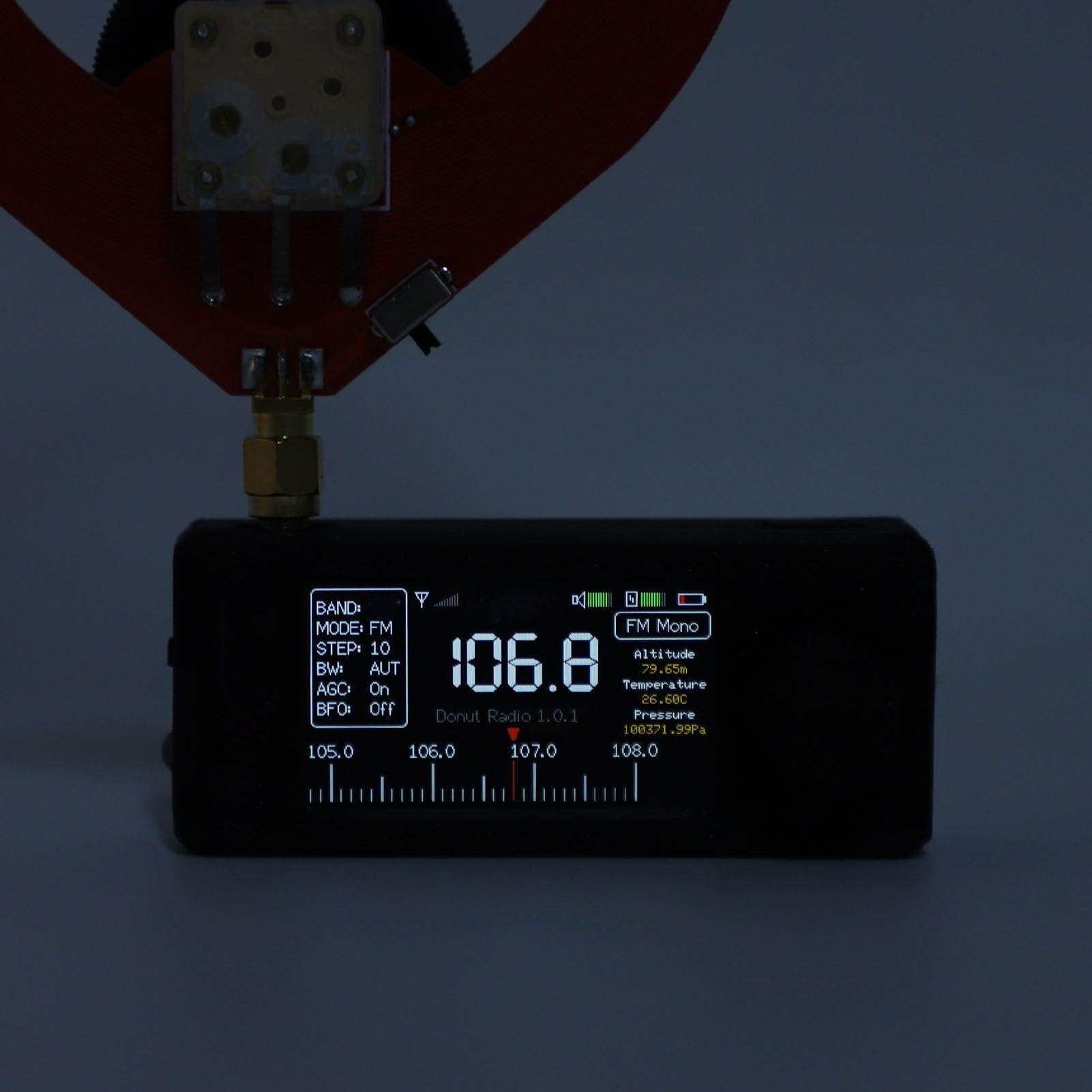 SI4732 SDR-Radioempfänger, 500kHz-2000kHz LSB USB AM FM Pocket Radio, 1,9 IPS-Bildschirm All-Band-Radios-Empfänger HF SW MW VHF-Radios mit Loop-Antenne, 3,5 Mm Kopfhörerbuch