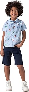 Access Boys Half Sleeves Shirt Printed Shapes Half Sleeves Shirt