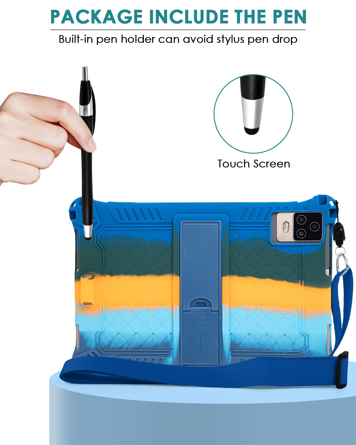 Custodia Universale Per Tablet 10-10,1 Pollici - Compatibile Con Blackview, DOOGEE, TECLAST E Altri - Cover Con Cinghia In Silicone - Foto 9