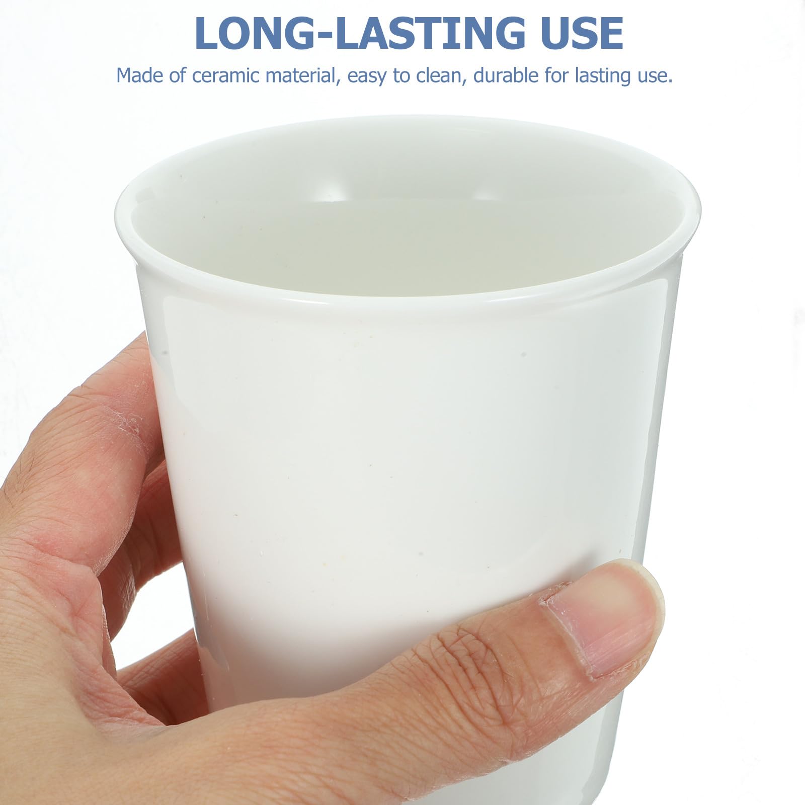 BESPORTBLE Keramik Trinkbecher Leicht zu Reinigen in Papierbecher Form 10 Stück-pack Modisch und Praktisch 180ml Weiß für Zuhause oder Kaffeehaus