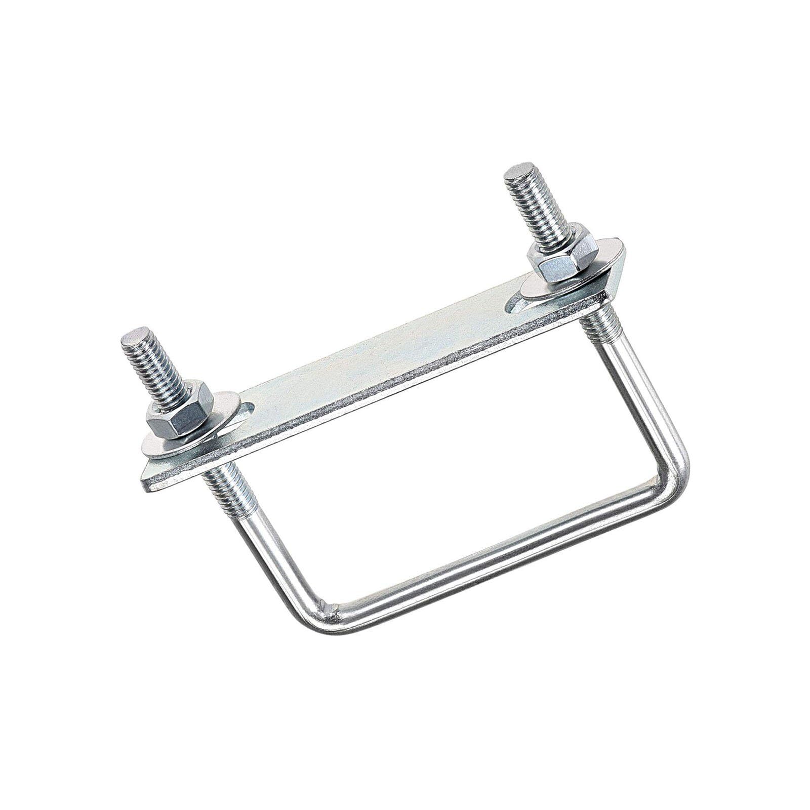 TOP-VIGOR 4 sets M6 Square U-Bolts, 60mm Inner Width 65mm Length Steel U-Bolts with Nut, Plate