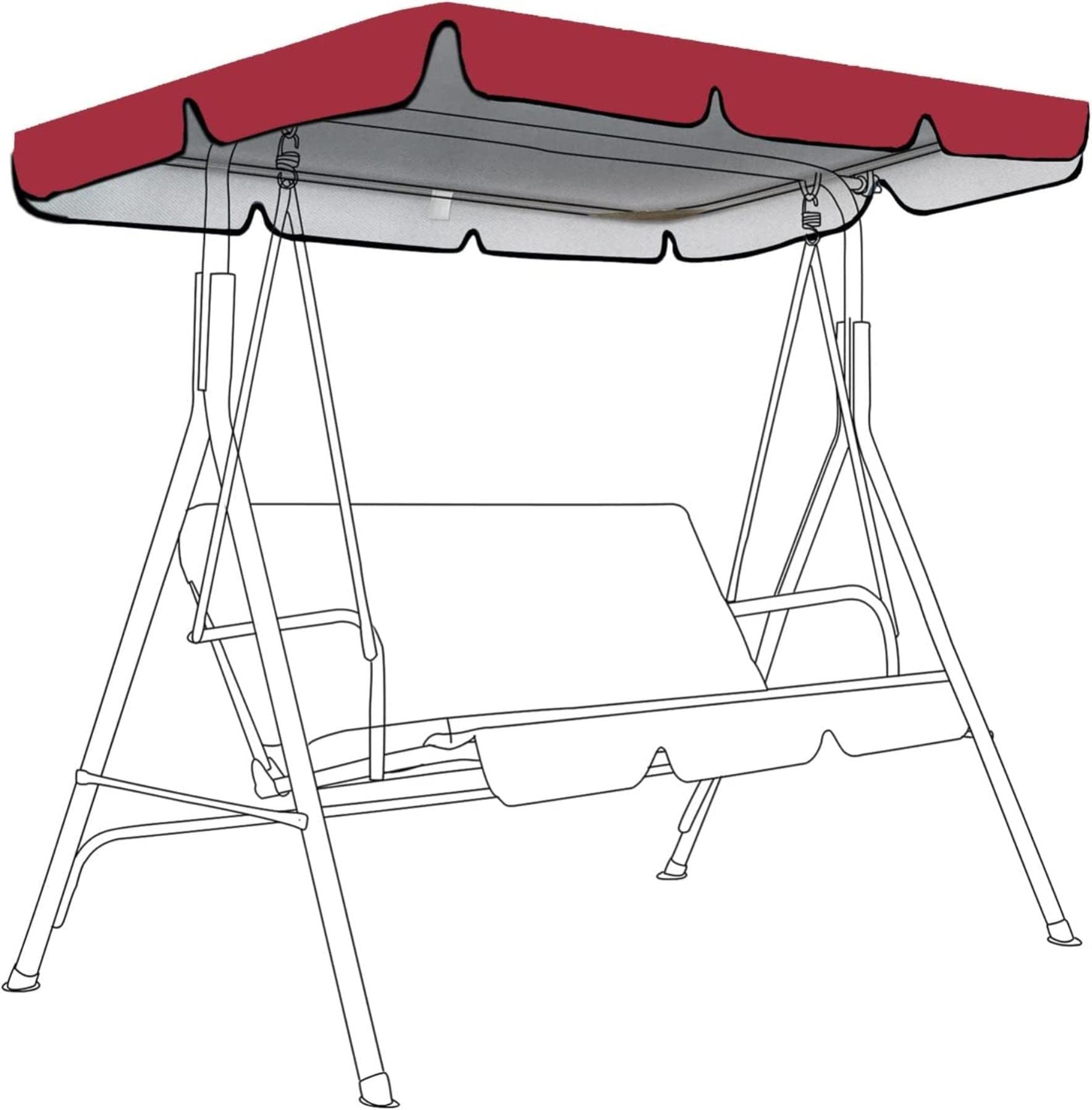 Toit de rechange pour balançoire imperméable et pare-soleil efficace