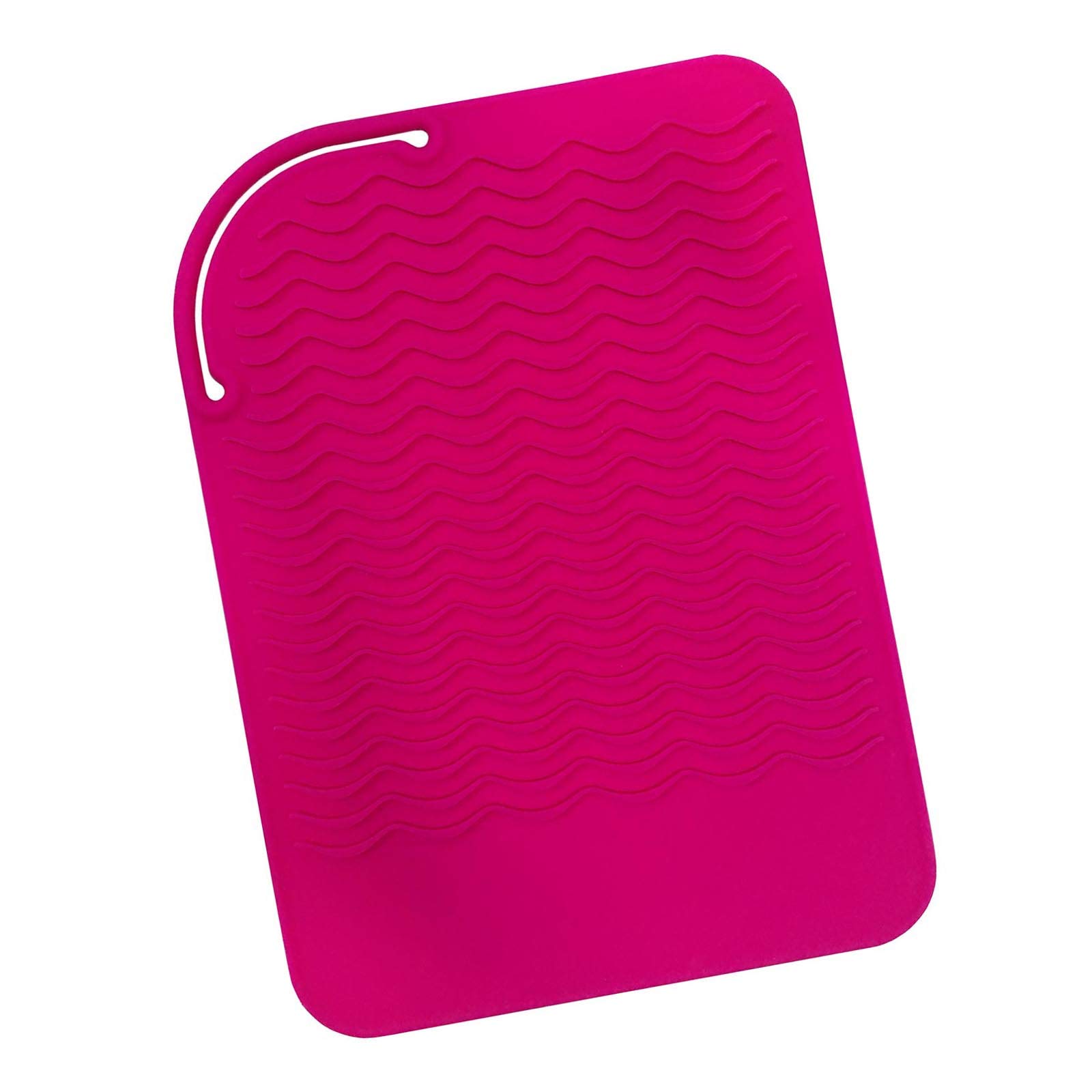 9" X 6" Silicone Heat Resistant Travel Mat, Anti-Heat Pad for Hair Straighteners, Curling Irons, Flat Irons and Other Hot Styling Tools - Hot Pink