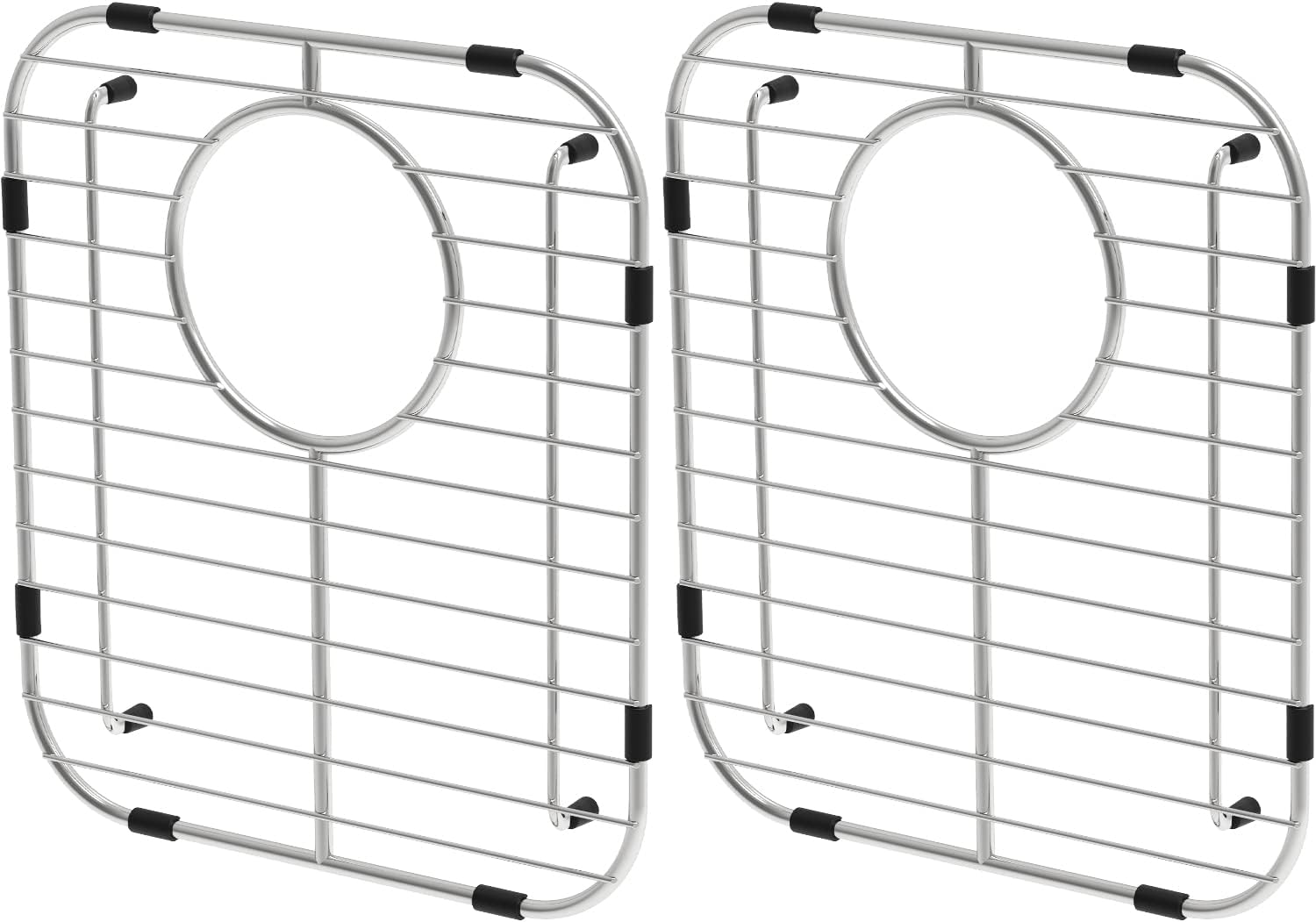 BEHOK 2 pack Sink Protector Grid 13" x 115/8", Rear Drain with Corner