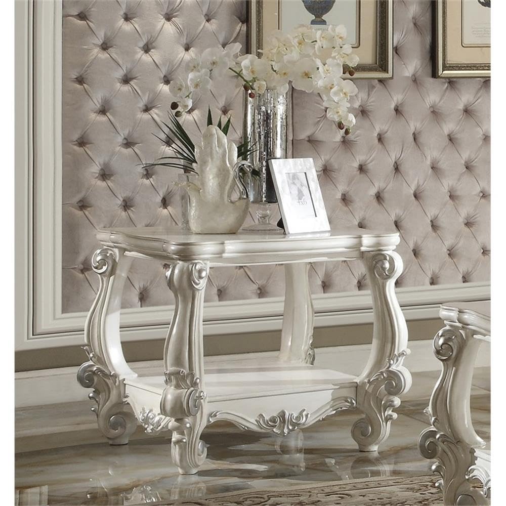 Amazon.com: Acme Versailles Square Wood End Table with Bottom