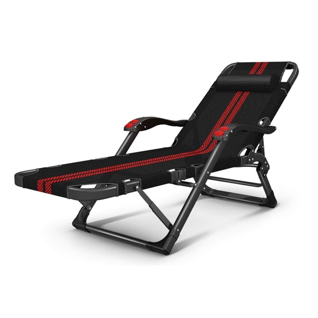 Chaise pliante zéro gravité rouge réglable et imperméable Safehappy