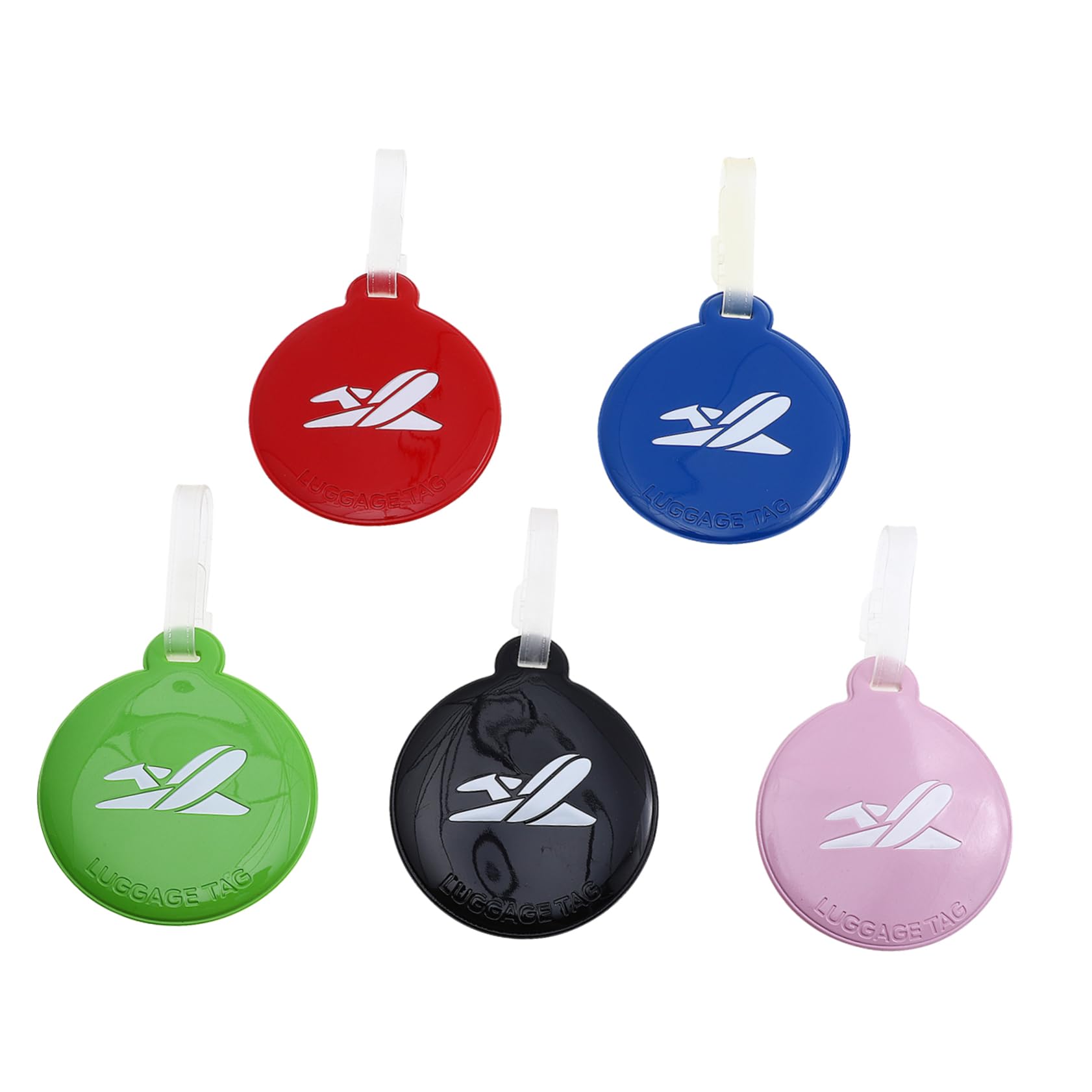 CALLARONCALLARON 5pcs Plane Boarding Pass Suitcase Tags Identifiers Luggage Address Suitcase Id Label Mini Labels Luggage Labels Bags Identify Labels Id Labels Id Tag Round Accessories Pvc Travel