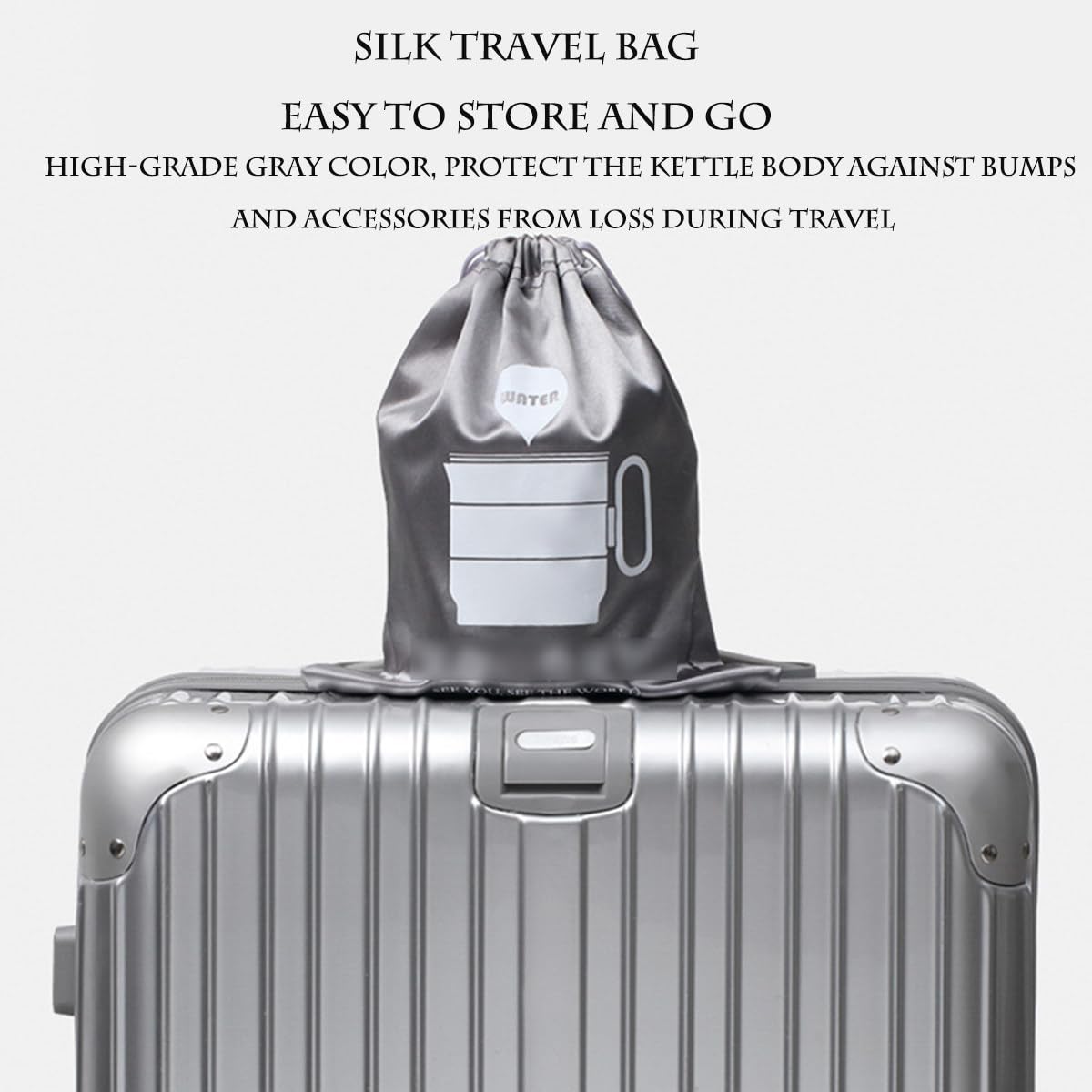Bollitore elettrico pieghevole da viaggio, piccolo bollitore elettrico, bollitore portatile intelligente One-Touch con design pieghevole a quattro vie e pieghevole a quattro vie